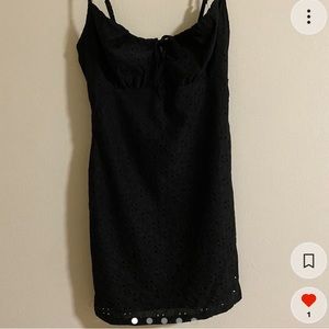 Heart Hips Black Short Tie Front Dress